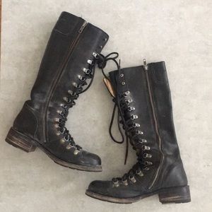 Frye “Rogan” tall leather lace zip boot (on hold)